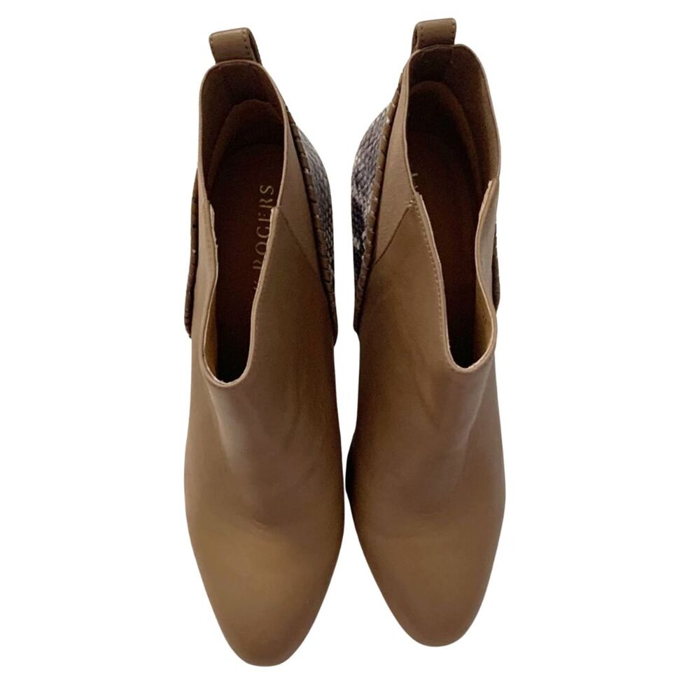 Jack Rogers Poppy Leather Bootie 9.5 Tan NEW - Picture 5 of 10